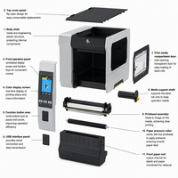 Printer Label Barcode Industri Zebra ZT620 Lebar Cetak 6 Inci Thermal Transfer dan Direct Thermal 203 Dpi 300 Dpi