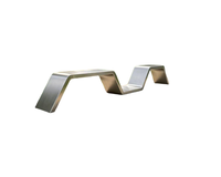 Banc de parc en acier inoxydable 304, banc public extérieur, banc de jardin en métal personnalisé, adapté aux parcs, aux rues et aux places