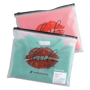 <b>Clear</b>/matte Biodegradable Cosmetic Box Packaging Set Plastic <b>Zip</b> Lock Recycled <b>Zip</b> Lock <b>Bag</b> Poly Frosted Zipper <b>Bags</b> - Product Image 1