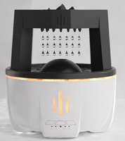 Humidificateur de nuage de pluie télécommandé 7 couleurs LED diffuseur d'arôme d'huile essentielle goutte de pluie humidificateur à ultrasons diffuseur multi-fonctions