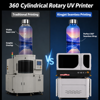 Impresora Cilíndrica UV Industrial Kingjet, Impresoras de Inyección de Tinta Rotativas de 360°, Epson I3200, Máquina de Impresión de Botellas de Vidrio, Metal y Cerámica