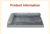 Lit pour chat rectangulaire, grand, orthopédique, en fausse fourrure, mousse à mémoire de forme, lavable, imperméable, canapé de luxe pour animaux de compagnie, housse amovible, antidérapant