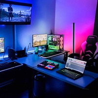 Lampe sur pied LED RVB Smart Home avec synchronisation de musique Lumière d'angle ambiante LED modifiable et télécommande