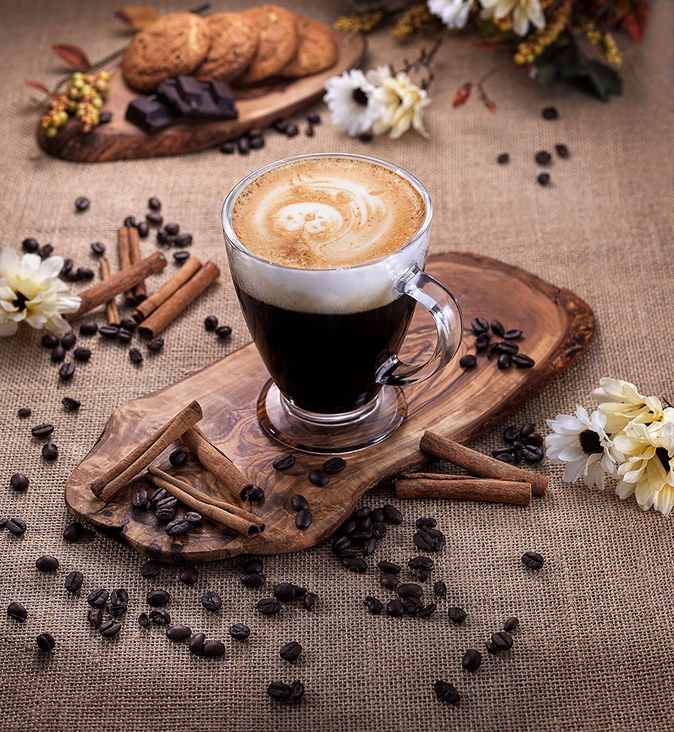 Declan Coffee Mug Glass Coffee Mugs Clear Glass Coffee Cups 16 Oz with Handles for Hot Beverages