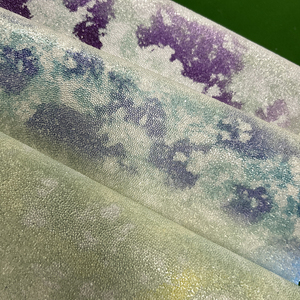 Lấp lánh ngọc trai năng lượng mặt trời thay đổi màu sắc vải UV ánh sáng phản ứng màu sắc thay đổi PU da tổng hợp chất liệu cho giày túi - Product Image 1