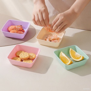 Support OEM Spit Bone Dish Dried Fruit Plate <b>Plastic</b> Straw Tray Trash <b>Disc</b> Straw Side Dish Spitting Bone Dishes Small Plates - Product Image 2