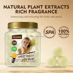 PUJIANA Bomba da Bagno alla Vaniglia Dolce in Barattolo, 100% Naturale a Base Vegetale, Ammorbidente per Pelle Secca, Aromaterapia Spa, Bombe da Bagno Solide Portatili - Product Image 3