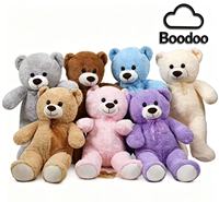 Boneka Beruang Teddy Besar Super Lembut dan Berbobot dengan Isian Kapas PP dan Lapisan Jala, Mainan Pereda Stres untuk Anak-Anak, Hadiah Bayi Unisex