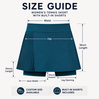 Jupe-short de tennis personnalisée pour femme, taille haute, plissée sur le côté, avec short intégré, pour le sport et l'entraînement sur le court de tennis