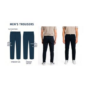 กางเกงผู้ชายผ้าฝ้ายยืด 98% ผ้าฝ้าย ทรงเข้ารูป สวมใส่สบาย เหมาะสำหรับใส่ทุกวัน สไตล์ลำลองสมาร์ท ใส่ทำงานหรือเดินทางได้ - Product Image 5