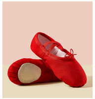 Chaussures de ballet en toile à lacets pour enfants et adultes BW78, semelle souple, design patte de chat, chaussures de yoga et de danse, vente en gros