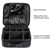 Sac de voyage cosmétique rigide sur mesure pour femme avec compartiments de rangement, élégant sac cosmétique en EVA