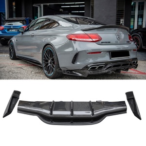 Alerón Trasero de Fibra de Carbono Estilo P, Divisores Laterales para Mercedes Benz Clase C W205 C63, Difusor - Product Image 3