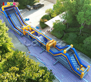 <span class=keywords><strong>Location</strong></span> de <span class=keywords><strong>parcours</strong></span> d'obstacles de 87 pieds, grande structure <span class=keywords><strong>gonflable</strong></span> extérieure, aire de jeux <span class=keywords><strong>gonflable</strong></span> 3 en 1 avec toboggan - Product Image 1