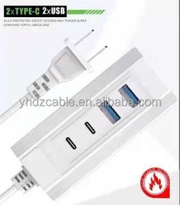 EU UK USA <b>Plug</b> 20W Multi Port Desktop Socket 2USB C+2USB Fast Charging <b>Adapter</b> for iPhone Android Universal Travel <b>Plug</b> - Product Image 3