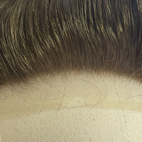 Système de remplacement capillaire, toupet pour hommes en cheveux humains Remy 8x10, entièrement noué à la main avec dentelle suisse complète