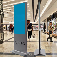 Kiosco Táctil LCD Ultrafino de 55 Pulgadas con Soporte de Pie para Centros Comerciales y Tiendas Minoristas (Android/Windows)