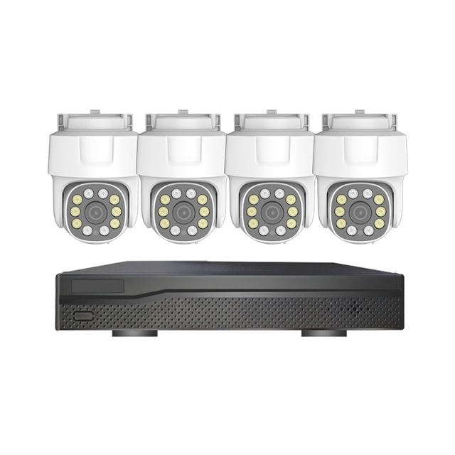 8MP 4K CCTV Camera 4CH POE Kit Dual Light Full Color Night Vision Customized Security System Network HD Camera