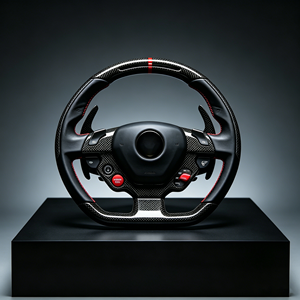 <span class=keywords><strong>Volant</strong></span> en fibre de carbone sèche pour <span class=keywords><strong>Ferrari</strong></span> <span class=keywords><strong>458</strong></span> 488 F8 Tributo 296 GTB Alcantara LED RPM Racing - Product Image 1