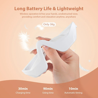 Gafas de Luz Roja Portátiles para Eliminar Bolsas y Ojeras, Masajeador de Microcorriente para el Cuidado de la Zona Debajo de los Ojos, Alivio de la Fatiga