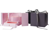 Boîte cadeau carrée haut de gamme pour fleurs, structure pliable personnalisable, fermeture magnétique, doublure en éponge écologique certifiée