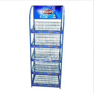 Chất lượng cao khoai tây chiên giòn dây hiển thị đứng giá matel Snack khuyến mãi Kệ tùy chỉnh dễ dàng assblem Kệ thực phẩm cho cửa hàng bán lẻ - Product Image 1