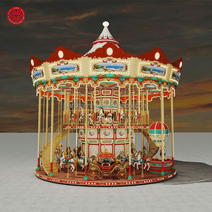 Centre de divertissement familial, <span class=keywords><strong>parc</strong></span> à thème, manèges, carrousel classique à deux étages de luxe à vendre - Product Image 3