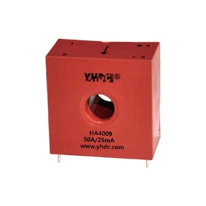 Sensor de Corriente de Bucle Cerrado con Efecto Hall YHDC 20A-100A, Transductor de Corriente HA4009 Tipo de Montaje en PCB, Fuente de Alimentación Doble +/-15V - Product Image 1