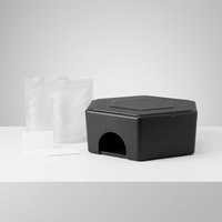 Station d'appât pour rats en plastique PP durable Antour avec clé verrouillable et double entrée pour la lutte antiparasitaire intérieure et extérieure