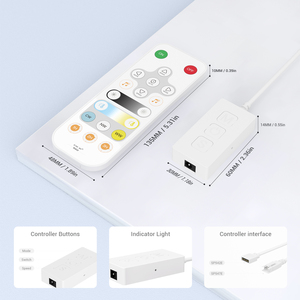 Controlador LED Wi-Fi CCT Inteligente IoT con Control por Voz, Dimmer PWM de 2 Canales DC5-24V, Sincronización Musical, Control Remoto RF Inalámbrico de Doble Canal - Product Image 6