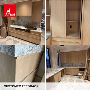 Muebles Modernos con Chapa de Madera AllandCabinet, Encimeras de Piedra Natural, Gabinetes de Cocina de Madera Oscura para Constructores de Casas de Lujo Personalizadas de Ensueño - Product Image 4