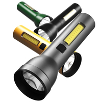 Lampe torche portable 1000+ lumens en alliage d'aluminium, LED tactique pour le camping, avec zoom longue portée, rechargeable