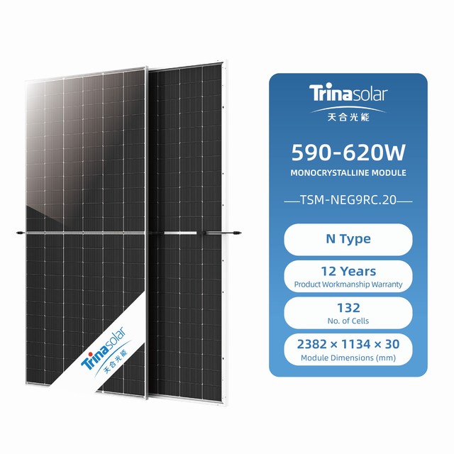 Trina JA jinko Longi Solar Panel 620w 600w 590w Monocrystalline Bifacial Double Glass Solar Panels 500watt 550watt 600w 580w