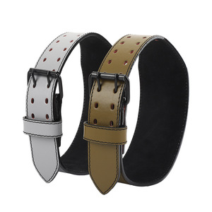 Genuine <b>Leather</b> and <b>Synthetic</b> <b>Leather</b> Mix Classical Gym Belts for Weightlifting Power lifting - Product Image 2