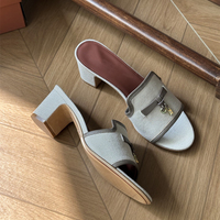 Sandales plates d'été pour femmes de marque originale, chaussures décontractées d'extérieur en cuir véritable, style italien de luxe