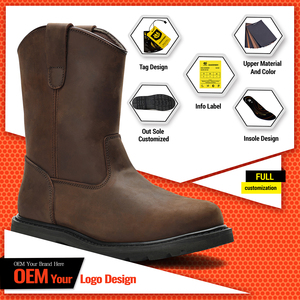 Botas de Seguridad de Cuero Crazy Horse con Suela Goodyear, Impermeables, Antideslizantes, Fabricadas por Fabricantes de Calzado de Seguridad - Product Image 2