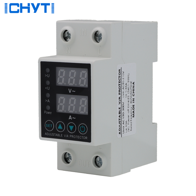 Yueqing Digital Home Electrical Adjustable Electric Automatic Voltage Protector