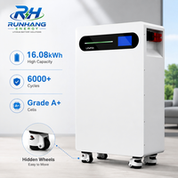 Sistema de Almacenamiento de Energía Interactivo con Batería LiFePO4 de 51.2V 314Ah 16kWh, Estación Híbrida Residencial Apilable Todo en Uno