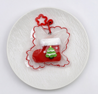 Jouet en silicone à presser de Noël, jouet anti-stress souple, jouet interactif, cadeau, pendentif