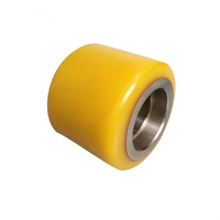 Roue à rouleaux de charge en polyuréthane PU 80x50/55-20mm avec roulement 6204-ZZ, centre en acier, rouleau en PU moulé durable