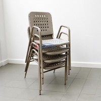 Patio Bistro Chaises Empilables Balcon Terrasse Imperméable Chaise de Salle à Manger Plastique pour Événements ou Restaurant Café Meubles