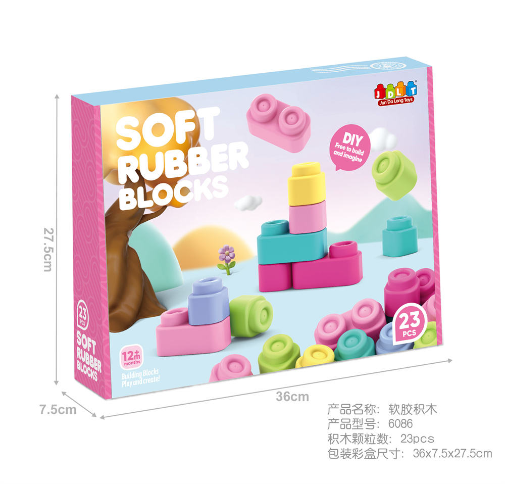 Baby Cute Soft Rubber Blocks Educational Toys for Kids