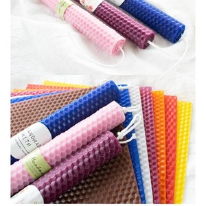 แผ่นรังผึ้งขี้ผึ้งแท้ 100% ชุดทำเทียน DIY ของขวัญงานฝีมือ แผ่นขี้ผึ้งสำหรับทำเทียนสำหรับเด็กและผู้ใหญ่ ทำเทียนของคุณเอง - Product Image 1