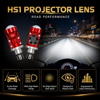 Qualité d'exportation mondiale Plug & Play H4 6000K Boîtier rouge 2,0 pouces Lentille de retrofit LED avant pour moto Sécurité de conduite nocturne Alibaba