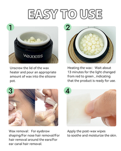 Dễ Dàng Để Làm Sạch 8Ml Mini Silicone Mũi Sáp Nồi Kit Xách Tay Màu Đen Sáp Làm Lông Máy Cho Tai Tóc Loại Bỏ Lông Mày Hình - Product Image 6