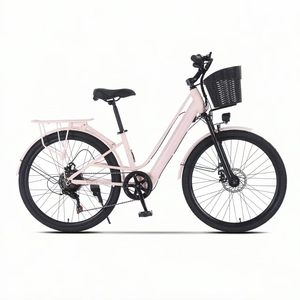 จักรยานไฟฟ้าสำหรับผู้ใหญ่ รุ่น City Bike แบตเตอรี่ลิเธียม 36V10ah มอเตอร์ฮับหลัง 7 สปีด เบรกดิสก์ เหมาะสำหรับการเดินทางในเมือง - Product Image 3
