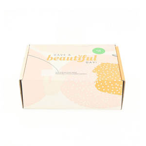 Caja de Cartón Rectangular para Envíos con Interior Naranja y Diseño de Puntos, Reciclable, Impresa en Offset, para Regalos y Manualidades - Product Image 3