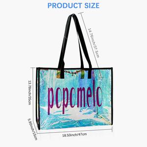 Bolso Tote Transparente de Verano 2025 con Estampado de Letras, Bolso de Hombro de PVC Transparente, Bolso de Viaje Tipo Jelly, Bolsos de Playa - Product Image 2