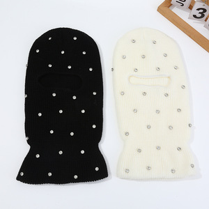 Tricot brillant strass cagoule hiver cyclisme <span class=keywords><strong>Ski</strong></span> <span class=keywords><strong>masque</strong></span> complet femmes hommes mode chaleur coupe-vent <span class=keywords><strong>cache</strong></span>-<span class=keywords><strong>cou</strong></span> thermique - Product Image 2