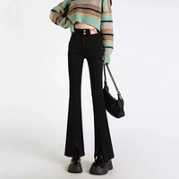 ZZH XZ2732 Celana jeans wanita elastis potongan kecil, celana kasual, serbaguna